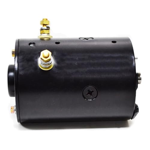 XIOUMAAN Motor Slotted Shaft Aligned Terminals 12V Ccw Fits Western 21500K Snow Plows 7.063 in -Overall Length Cw-Rotation
