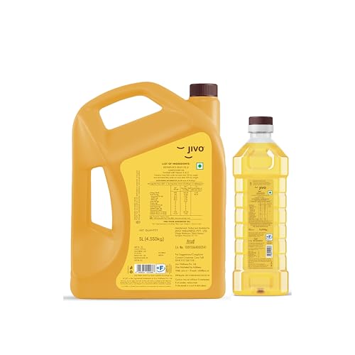 Image of Jivo Gold Refined Oil |Blend of Rice Bran Oil & Sunflower Oil | 5+1 Litre