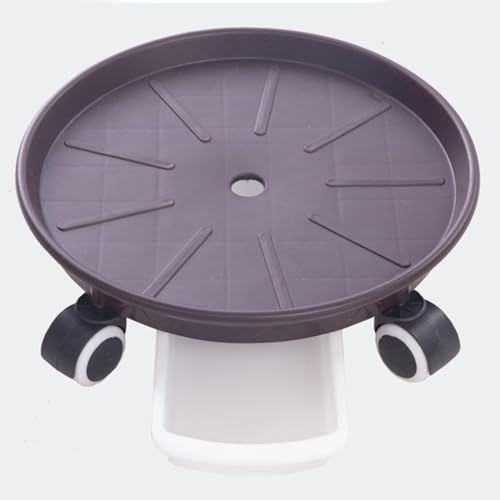Leefasy Conjunto de 2 suportes para mover plantas em vasos com rodas, rolo de bandeja para plantas m