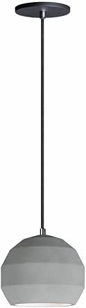 ET2 Hive-7W 1 LED Pendant-7.75 Inches Wide by 7 inches high-Gray Finish -Traditional Installation