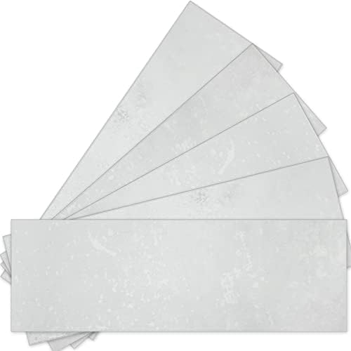 INNO STICKERS 30-Sheet Marble Subway Tile Peel and Stick Tile, 4 in. x 12 in. Stone Composite Waterproof Backsplash Tiles for Kitchen, Bathroom, Fireplace (Cement Gray)