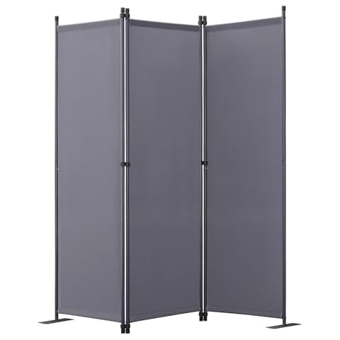 Angel Living Grey 3 Panels Room Divider Cover
