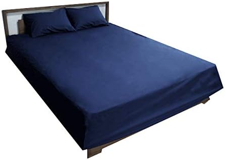 Amazon スーパーソフト ベッド用シーツ セミダブルサイズ ネイビー 夜明屋本店 ボックスシーツ 通販