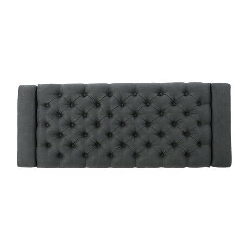 Banc ottoman de rangement bout de lit coffre gris foncé 50 pouces - 8