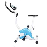 [PANTALLA DIGITAL y PEDAL DE SEGURIDAD]: La bicicleta estática está equipada con una pantalla digital que puede mostrar escaneos, tiempo, velocidad, distancia, calorías, odómetro, pulso, pedales de correa de hombro ajustables y pedales de aluminio antideslizantes. Adecuado para pies de diferentes tamaños y proporciona una protección adecuada.