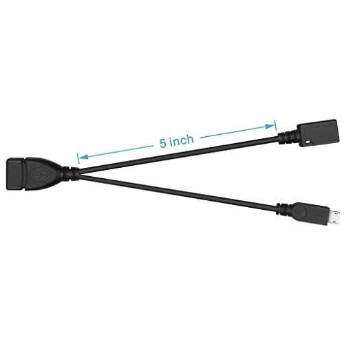NECABLES Pacote com 2 cabos OTG 2 em 1 para TV Stick e dispositivos Android/Windows com cabo de alim