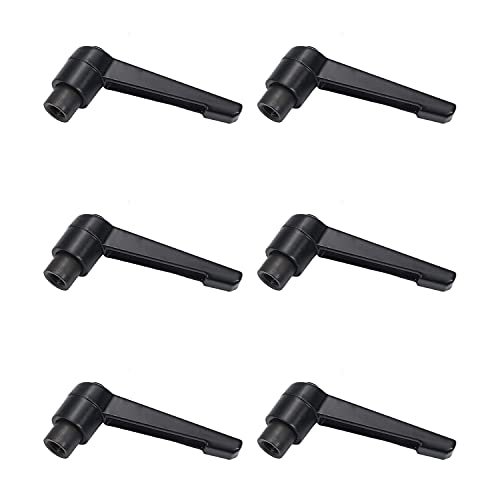 Othmro 6 pz leva di serraggio maniglia M6 filettatura pulsante a cricchetto leva a scatto, in lega di alluminio regolabile pulsante maniglia di bloccaggio con perno filettato maschio M6 * (50 ° M6)
