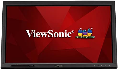 ViewSonic TD2223 24-inch 1080p HD IPS 10-Point Touch Monitor with Scratch-Resistant Screen, Stylus Compatible, Dual Integrated Speakers, HDMI, VGA, DVI, Adjustable Tilt