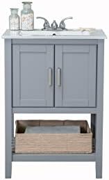 Legion Furniture WLF6020-G-BS Bathroom Vanity, 24", Gray Finish