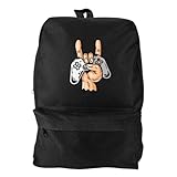 Mochila Bolsa Masculina Escolar Preta Basica Com Ziper Controle Video Game