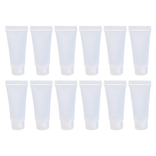 Hemoton Leakproof Refillable Travel Bottles 40 Pack 0.34 Oz Squeeze Tubes with Screw Caps for Shampoo Lotion Shower Gel Portable Lightweight Toiletry Containers