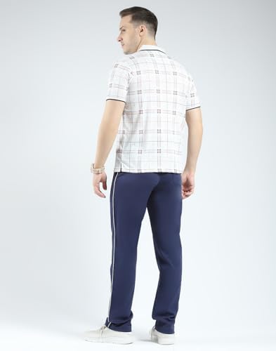 Image of Monte Carlo Men's Regular Fit Printed Lower Set | Half Sleeve Polo T-Shirt with Trackpant | Pajama Set for Men's