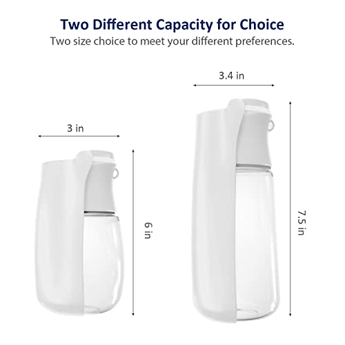 Image of WePet Foldable Portable Dog Water Bottle Puppy Water Dispenser with Drinking Feeder, 19 OZ, High-Temperature Resistant Leak Proof for Pets Outdoor Walking, Hiking, Travel, Food Grade Plastic BPA Free