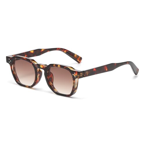 Image of Gleyemor Stylish Retro Sunglasses for Men Women Fashion Vintage Square Sunglasses UV400 Protection Shades