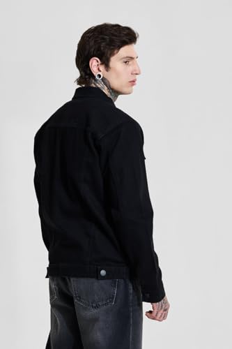 Image of SNITCH Men Casual Jacket | Relaxed Fit Full Sleeve Classic Collar Solid Pattern | Premium 100% Cotton Twill Fabric & Buttoned Closure For Everyday Wear