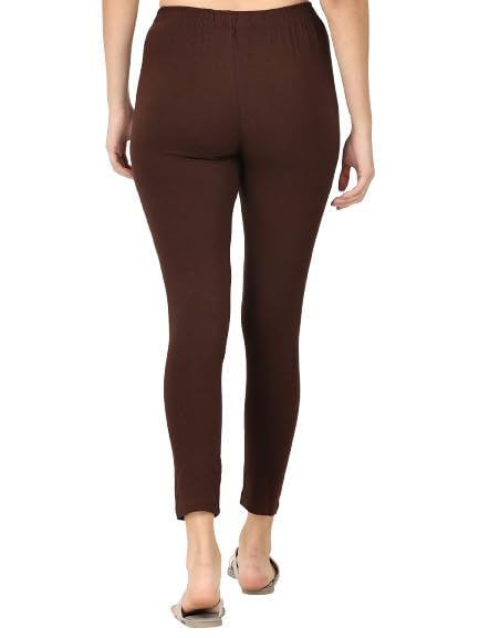 Image of Robinbosky Premium Stretchable Cotton Ankle Legging for Women | Suitable for Formal wear & Casual wear | High-End Elastic Makes The Leggings Squat Proof and Durable for Travel, Yoga, & Workout.