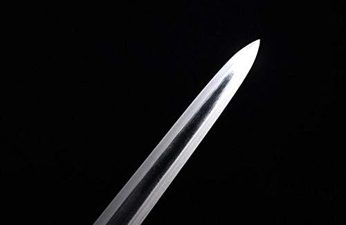 Composite Folded Pattern Steel six Sides Han Sword Sharp Copper Fittings #0023