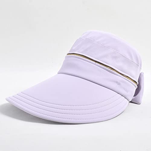 Chapeau de plage femme ponytail cap vide top pliable pour soleil et voyage