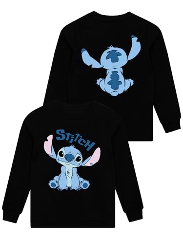 Disney Lilo And Stitch Jumper For Women | Stitch Clothes For Women | Womens Sweatshirts Black X-Small