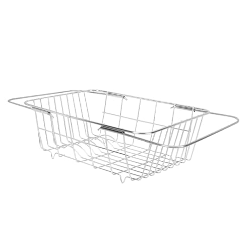 Healifty Égouttoir Vaisselle Acier Inoxydable Porte-bols Et Couvercles Support Télescopique Pour Ustensiles De Cuisine