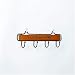 QZH Nordic Dekoratives Wand-Lagerregal Home Decor Wandregal Holzhaken Schlüsselhalter Kreativer Organizer (Braun-4 Haken)