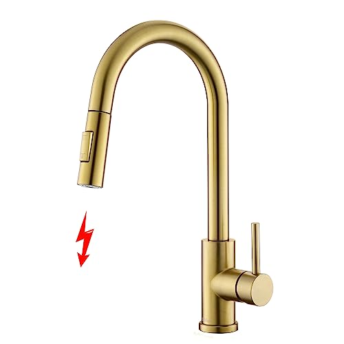Tohlar Niederdruck Armatur Küche Gold, Goldener Küchenamatur