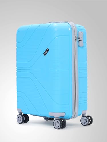 Image of Wesley Golfer Style Cabin 57 cm Small 8 Wheel Hard Case Trolley Bag Suitcase,(57cm, Blue)