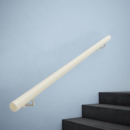 Main courante en bois pour escalier moderne blanc pour sécuriser la maison - 2