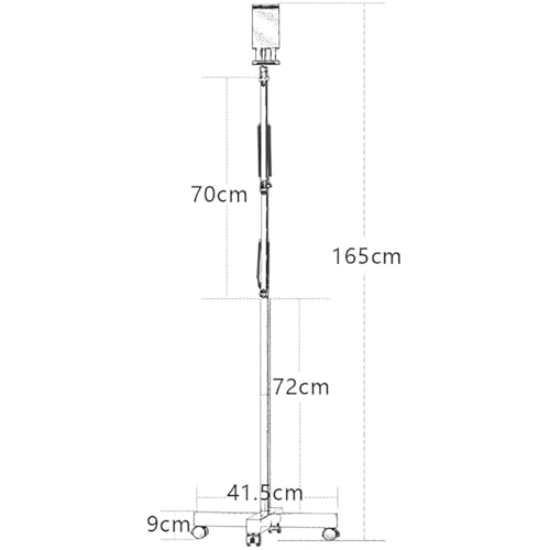 Soporte para libros de suelo con ruedas y atril ajustable para tabletas 5