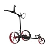tour made RT-630 / RT-630S Golftrolley Elektrisch I Dual Motor I Rückwärtsgang I Bergabfahrbremse I Lithiumakku für 27-36 Loch I viel Zubehör I Deutsche Markenqualität (630-black-red)