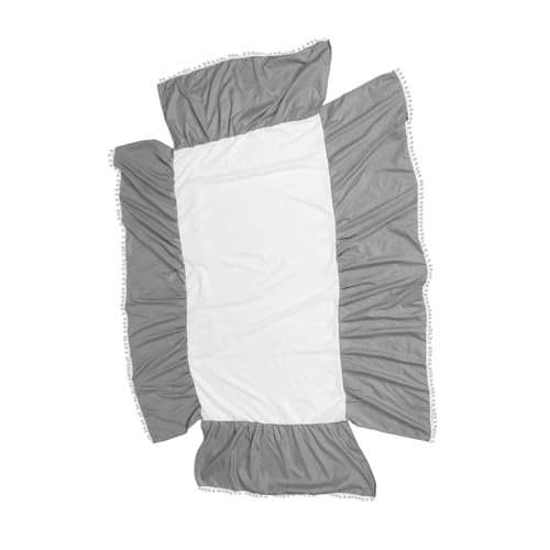Cotton Crib Skirt Neutral Color Bed Cover Easy Installation Fitted Sheet for Cribs Lightweight Portable Bedding Durable Design for Boys