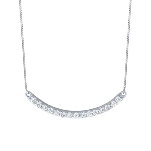 Curved Bar Diamond Necklace