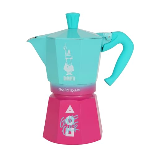 Image of Bialetti Moka Express Squid Game: Iconic Stovetop Espresso Maker, Moka Pot, Italian Coffee Maker, 6 Espresso Shots (9 oz - 270 ml), Aluminum
