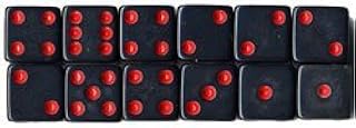 Koplow Games Black with Red Spots Opaque Promotional Dice D6 16mm 12 Dice
