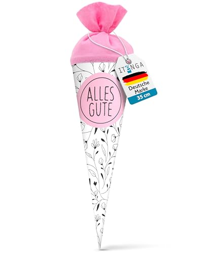 itenga Geschwisterschultüte 35cm Design Pflanzen/Floral - als...