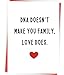 Zyulin Funny Bonus Dad Card for Fathers Day, Fathers Day Gift for Stepdad, Dad Birthday Gifts from Stepdaughter Stepson, Step Father's Day Card, Dna Doesn't Make You Family, Love Does