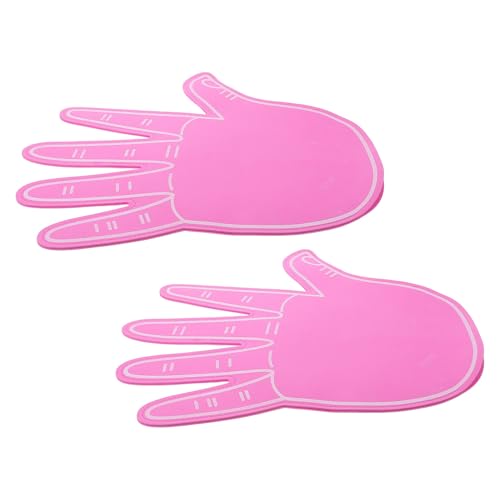 Healifty Mano de Espuma Gigante Rosa 2 Piezas para Porristas Accesorios para Eventos Deportivos y Suministros Espíritu de Equipo Dedos de Espuma para Animar en Fiestas y Celebraciones