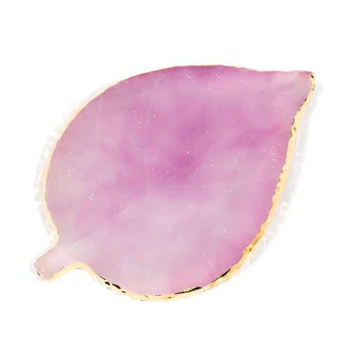 Palette de Vernis à Ongles en Forme de Feuille | Plateforme Résine Nail Art | Couleur Violet Stellaire | Accessoire Manucure | Design Original Mini Art