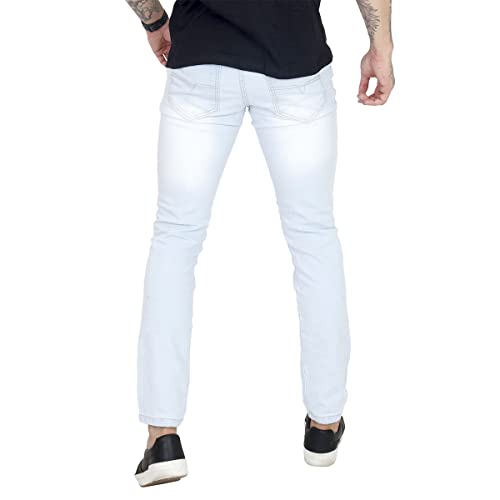 KIT 2 CALÇAS JEANS, SARJA (AZUL MÉDIA, CLARA 38)