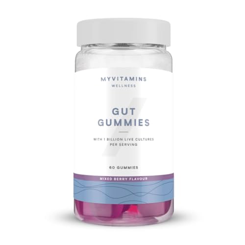 Myprotein Gut Gummies Probiotic Gummies with Vitamin C Supports Digestion Gut Health & Immune System Mixed Berry Flavor Gluten-Free 60 Gummies