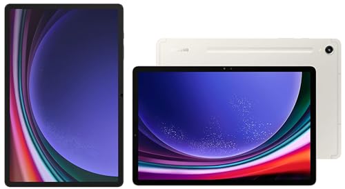 Image of Samsung Galaxy Tab S9+ 31.50 cm (12.4 inch) Dynamic AMOLED 2X Display, RAM 12 GB, ROM 256 GB Expandable, S Pen in-Box, Wi-Fi + 5G Tablet, Beige with S9 Plus Screen Protector, Transparent