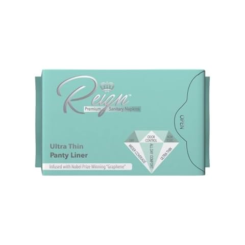 Reign Premium Sanitary Napkins Ultra Thin Panty Liner for Women, Ultra Thin Menstrual Pads,30 Count,1 Pack Cover