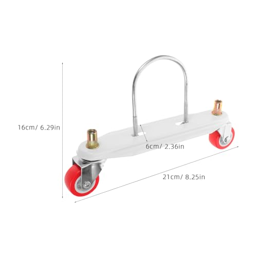Kit roulettes pour radiateur électrique avec supports de fixation blancs