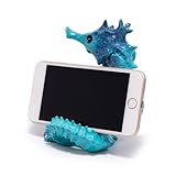 Hodao Cute Seahorse Phone Stand Holder for Desk – Ocean & Animal Figurine Phone Holder Decoration Unique Gift for Friends, Family, Office & Home Decor (Blue-Seahorse)