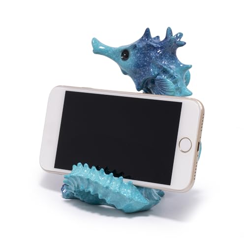 Hodao Seahorse Phone Stand, Ocean Animal Figurine Holder for Desk Decor