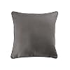 Douceur d'Intérieur 1605186 Housse de Coussin + Zippé avec Encart Panama Uni Noir 40 x 40 cm