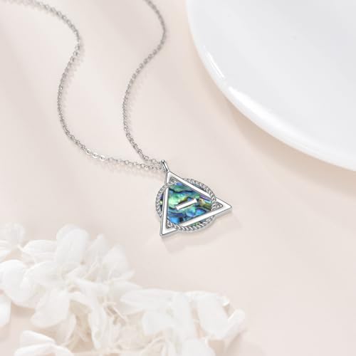 YFN Therian Necklace Sterling Silver Abalone Symbol Pendant Necklace Therian Jewelry Gifts for Women4