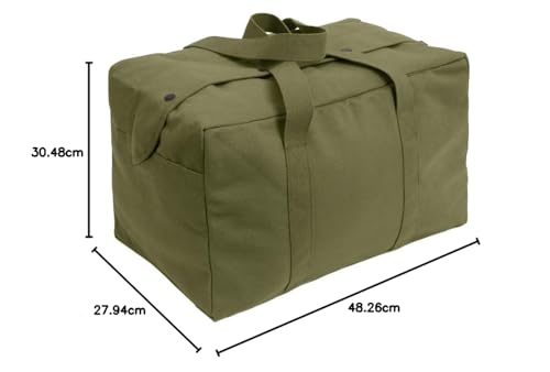 Rothco Small Canvas Parachute Cargo Bag – Rugged Outdoor Storage Travel Duffle