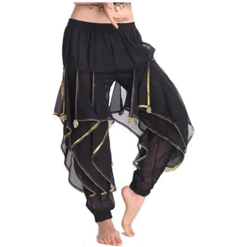 Pantalon sarouel de danse du ventre en mousseline de soie fluide pour femme