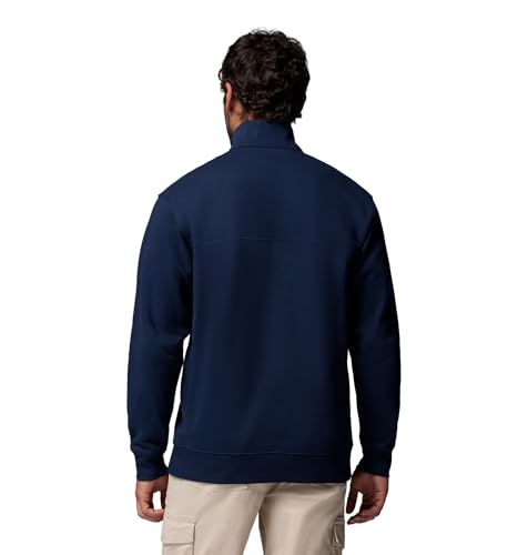 Image of Columbia Men's Hart Mountain II Half Zip Fleece Jacket Collegiate Navy | Pullover Jacket, Lightweight Fleece, Stretch Material, Extended Fit Available